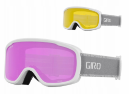 Giro Zimní brýle MOXIE BÍLO-ŠEDÉ CHUTE (zorník JANTAROVĚ RŮŽOVÝ 19-42% S2 + ŽLUTÝ 77% S1) (NOVINKA 2024/2025)