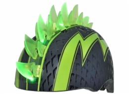 C-PREME Dětská helma RASKULLZ BOLT LED GREEN junior velikost S CHILD FS 5+ (50-54 cm) (NOVINKA 2025)