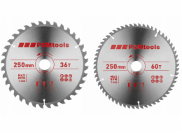CMT sada dvou kotoučů hm 250x30mm, 36/60 zubů