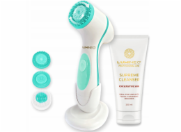 Bioderma LUMINEO Professional Line Tyrkysový kartáček na obličej + Lumineo čisticí gel pro citlivou pleť 100 ml