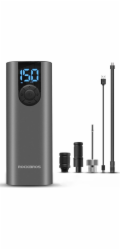 RockBros Elektrická pumpa do auta, koule na kolo 10 barů s LED displejem + USB-C kabel černá Elektrická pumpa do auta, koule na kolo 10 barů s LED displejem + USB-C kabel černá