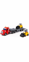 Polesie 77049 PROFI vůz s odtahovkou + Mini válec + Mini nakladač
