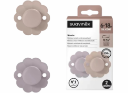Suavinex Wonder sx pro fyziologické 6-18měsíční 2 ks Mist Lavender + Pale Mau