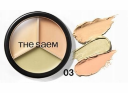 theSaem Korektor na obličej SAEM Cover Perfection Triple Pot 03 Correct Up Beige