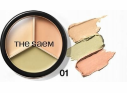 theSaem SAEM Cover Perfection Face Concealer Triple Pot 01 Correct Beige