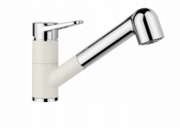 Blanco WEGA-S II Silgranit-Look baterie jemná bílá/chrom s vytahovacím výtokem