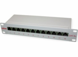 Roline Patchpanel ROLINE 10, 12 portů, kat. 6A (třída EA), stíněné