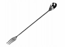 Bar Professional Barmanská lžíce s vidličkou 30 cm černá