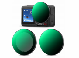 K&F Sada 2x nastavitelných šedých filtrů Nd2-32 + Nd32-512 pro Dji Osmo Action 3 4 5 Pro / Sku.2359