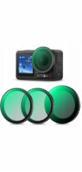 K&F Sada filtrů 3v1 Pl + Nd2-32 + černý difuzér 1/4 pro DJI Osmo Action 3 4 5 Pro / Sku.2360