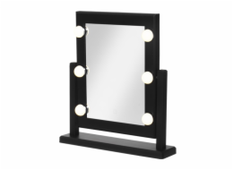 LED KOŽENÍ ZRCÁTKO S 6 LAMPAMI 4LIVING
