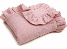 Pulp Deka z mušelínu s volánky 90x120cm růžová