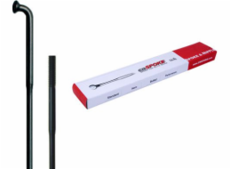 Cn Spoke Dráty pro ráfky DB454 2.0-1.8-2.0 z nerezové oceli, 296 mm, černé + niple 144 ks.