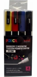 Uni Mitsubishi Pencil Popisovače plakátů PC-3M 4 barvy POSCA UNI