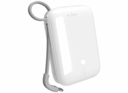 Puro Powerbanka Power Link 10 Plus 10 000 mAh s vestavěným kabelem USB-C – bílá