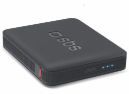 SBS Mobile Powerbanka SBS s vysokou hustotou 5000 mAh, 5000 mAh, lithium-polymerová (LiPo), chytrý integrovaný obvod, 3,85 V, 10 W, černá