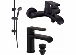 Invena Vanová baterie INVENA SIROS ČERNÁ VANOVÁ BATERIE