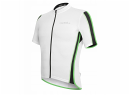 RH+ Cyklistický dres zeroSprint FZ bílo-černo-jasně zelený - M