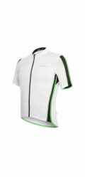 RH+ Cyklistický dres zeroSprint FZ bílo-černo-jasně zelený - M