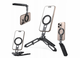 VRIG Stojan Grip Stand 3v1 Kovový držák na telefon Otočný 360 Magnet MagSafe / Mg-21