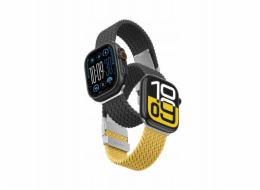Amazingthing Blend Band 2 kusy pro Apple Watch 45/46/49 mm - žlutý/černý/černý