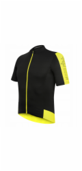 RH+ Cyklistický dres zeroEnergy FZ černo-kyselinově žlutý - M