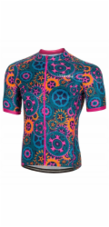 RH+ Cyklistický dres zeroPowers GREEN TEAL/FUCSIA - XXL