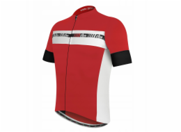 RH+ Cyklistický dres zeroAcademy FZ červeno-bílo-černý - M