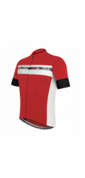 RH+ Cyklistický dres zeroAcademy FZ červeno-bílo-černý - M