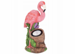 ProGarden Zahradní figurka plameňáka s reflektorem, 24 x 24 x 10,5 cm