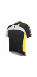 RH+ Cyklistický dres zeroAgility FZ černo-kyselinově žlutý - M
