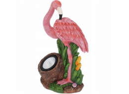 ProGarden Zahradní figurka plameňáka s reflektorem, 24 x 24 x 10,5 cm