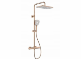 KFA 5756-910-34 / / MALAGA / NÁSTĚNNÁ SPRCHOVÁ BATERIE RAINBOW S TERMOSTATICKOU SPRCHOVOU ARMATUROU, PVD KARTÁČOVANÝ POVRCH, RŮŽOVÉ ZLATO /