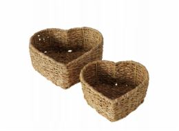 Boltze Dekorativní košíky ve tvaru srdce LOVE, 2 ks.
