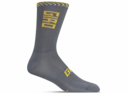 Giro Ponožky COMP HIGH RISE tmavě žraločí/spektrálně žluté vel. M (40-42) (NOVINKA 2025)