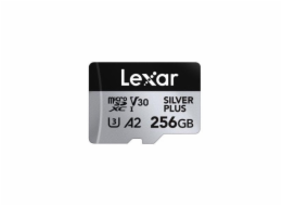 Lexar Paměťová karta Professional Silver Plus MicroSDXC 256 GB třída 10 UHS-I/U3 A2 V30 (LMSSIPL256G-BNANG)