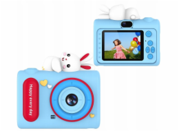 Xrec Digitální fotoaparát 40mp HD fotoaparát s objektivem pro selfie pro děti, MP3 hry / H05 / Modrý králík