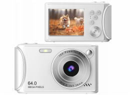 Xrec Fotografie digitálním fotoaparátem 64mp videa 4k/30fps 18x zoom Antishake/Q18/bílá