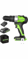 Greenworks 24V vrtačka-šroubovák GD24DD60K2 sada nabíječka + 2Ah baterie + měkké pouzdro