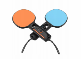 Yaxo Joy-Con TENNIS SET Grip pro NS/NS2 Inferno oranžová a hydro modrá