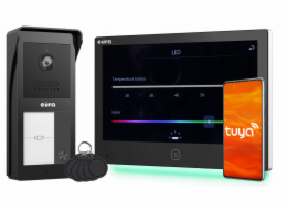 Eura Dvouvodičový video interkom VDP-49A3-2TY černý Tuya