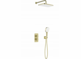 KFA 5759-501-31 / / MALAGA / PODOMÍTEK SPRCHOVÁ SADA S TERMOSTATEM, PVD KARČUTOVANÁ, SVĚTLÉ ZLATO /
