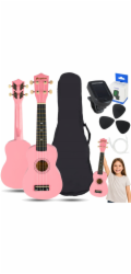 LUNA GUITARS SUPRIMO UK21 SET PK sopránové ukulele 21 růžová