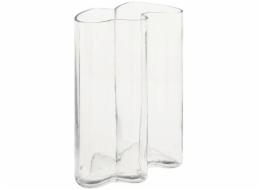 Atmosphera Kade průhledná vlnitá skleněná váza 25x19 cm