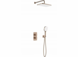 KFA 5759-501-34 / / MALAGA / PODOMÍTEK SPRCHOVÁ SADA S TERMOSTATEM, PVD KARTÁČOVANÝ POVRCH, RŮŽOVÉ ZLATO /