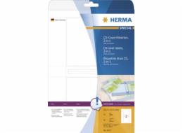 Herma Samolepicí etikety 4373 na balení CD, 121 x 117,5 mm, bílé, matný papír, 50 ks (4373)