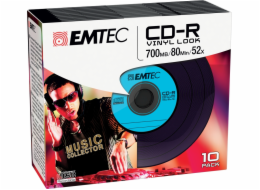 Emtec CD-R 700MB 52x Vinyl Look 10 pcs