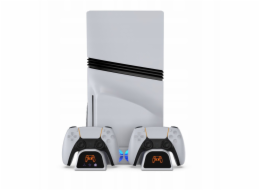 Yaxo ARCTIC BREEZE NE Chladicí a nabíjecí stojan pro PS5/PS5 Slim/PS5 Pro, alpská bílá