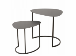 Boltze Sada dvou konferenčních stolků JERRY, kapkovité, kovové