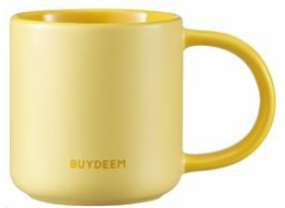 BUYDEEM Ceramic Mug 300 ml, model CD1018, color Mellow Yellow